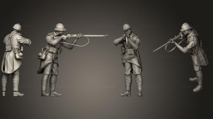 Military figurines (French soldier 1 4, STKW_0319) 3D models for cnc